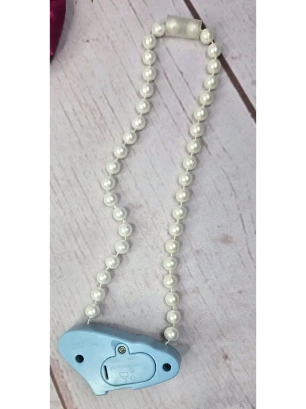 Disney Belle Sequined Heart Purse & Cinderella Faux Pearl Necklace Working